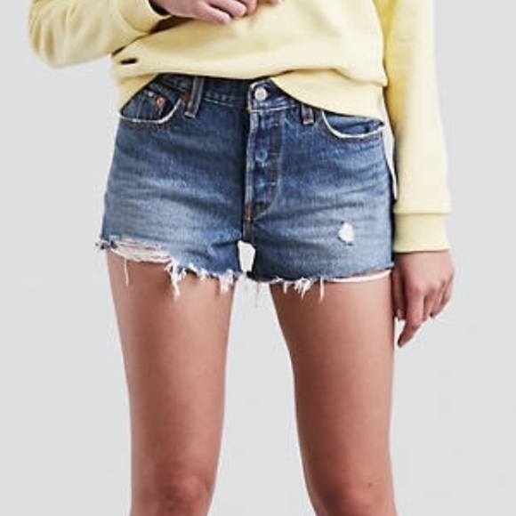 Levi's Pants - Levi's 501 Cut Off Denim Jean Shorts